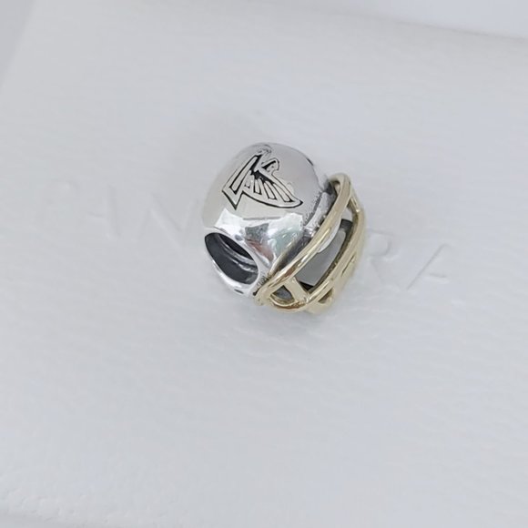 Pandora Atlanta Falcons NFL Football Helmet Charm 14K Gold and S925 Silver - Picture 4 of 10